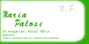 maria palosi business card