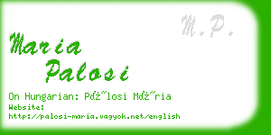 maria palosi business card